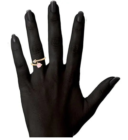 14K Gold Dipped Adjustable Sideways Opal Ring Celebrity Style Double Wrap Layering Stackable Ring Valentine Gift pattanaustralia